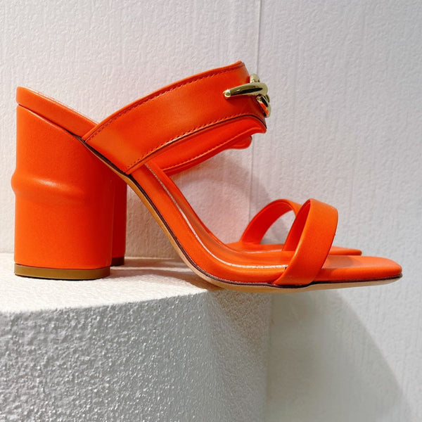 VT Heeled Sandal Fire Cowhide 292881