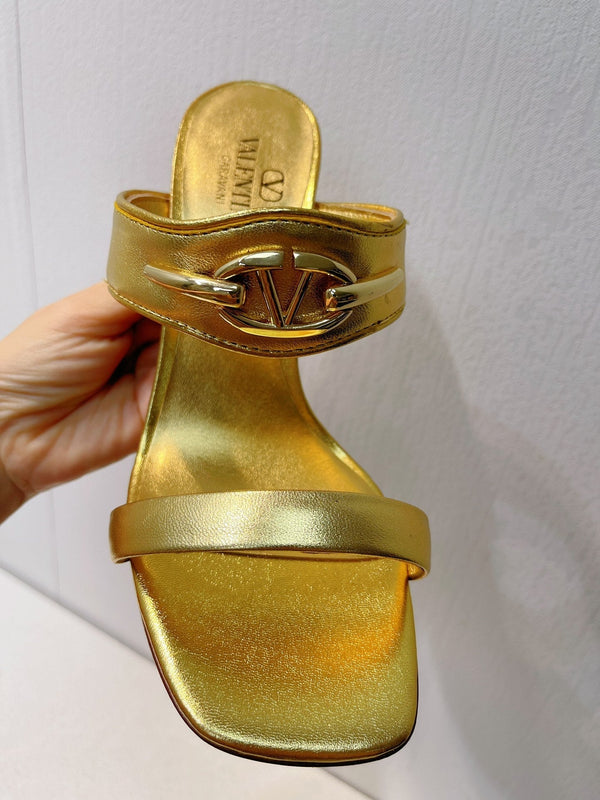 VT Heeled Sandal Gold Cowhide 292882