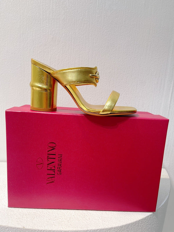 VT Heeled Sandal Gold Cowhide 292882