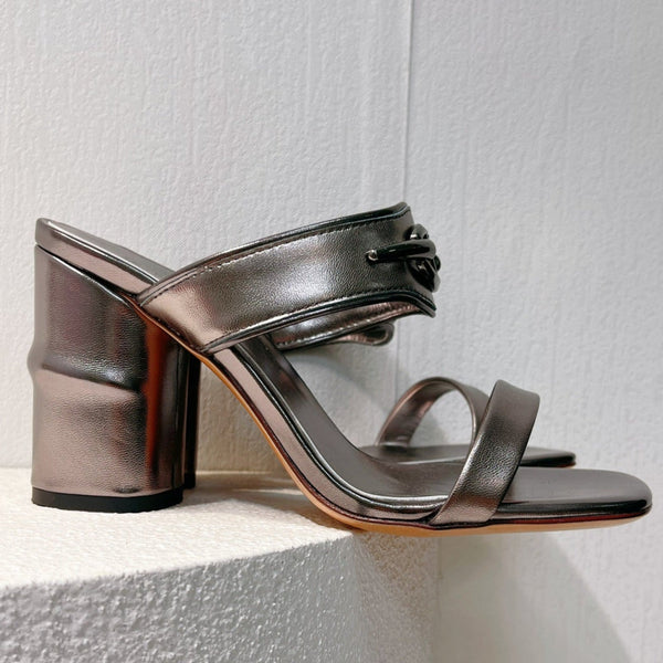 VT Heeled Sandal Gray Cowhide 292884