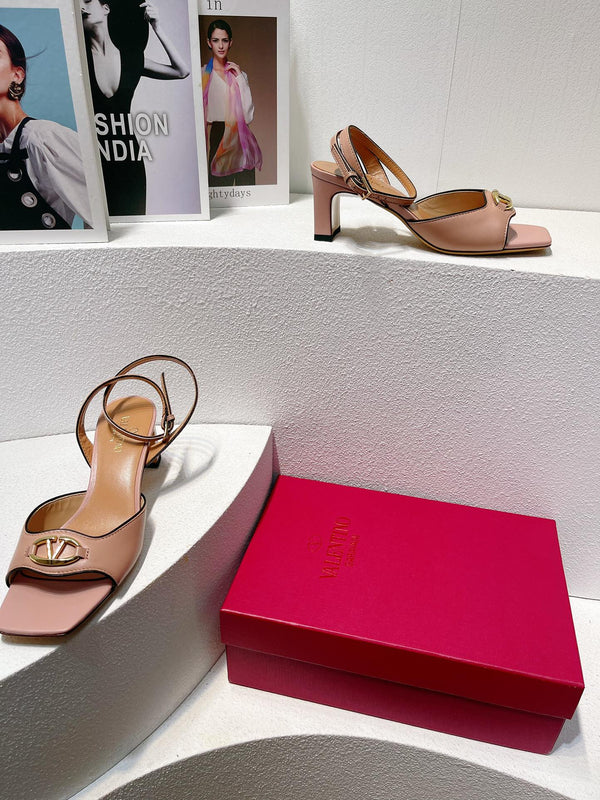 Sandali VT Tacco 50mm Pelle di vacchetta color carne 292773