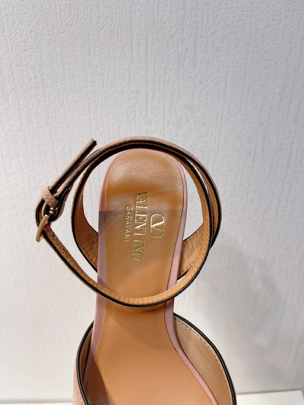 Sandali VT Tacco 50mm Pelle di vacchetta color carne 292773