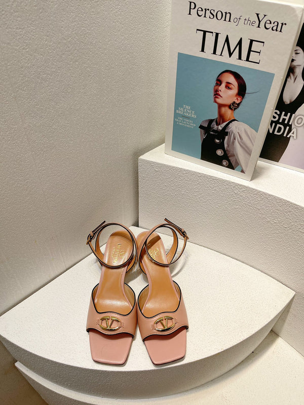 Sandali VT Tacco 50mm Pelle di vacchetta color carne 292773