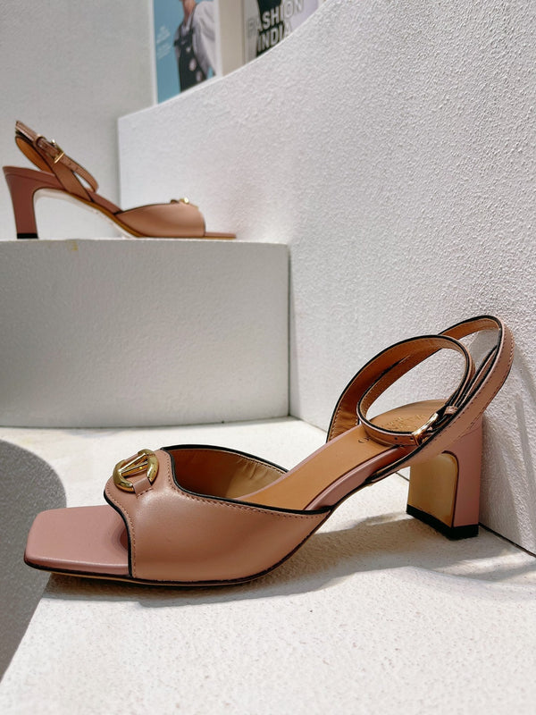 Sandali VT Tacco 50mm Pelle di vacchetta color carne 292773