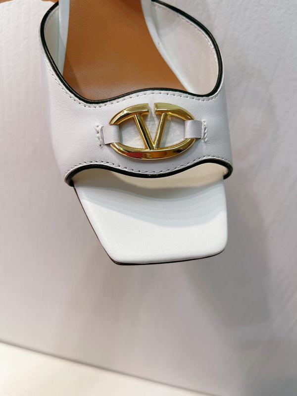 VT Sandals Heels 70mm White Cowhide 292778