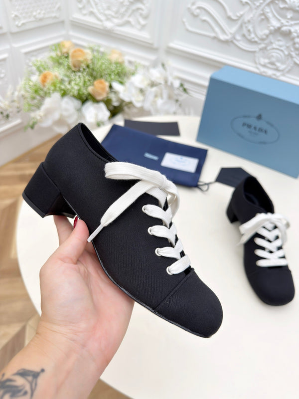 Chaussures Mary Jane Prada 25 en tissu noir 55 mm 564188