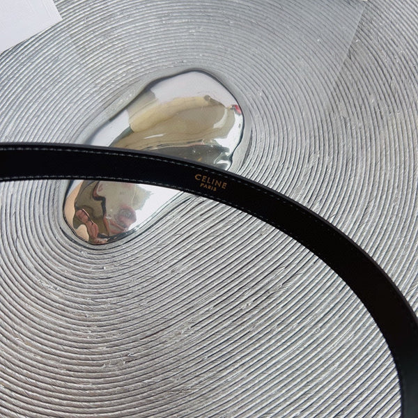 celin black calfskin belt bag