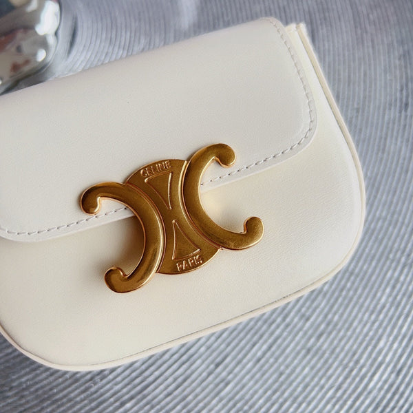celin cream calfskin belt bag