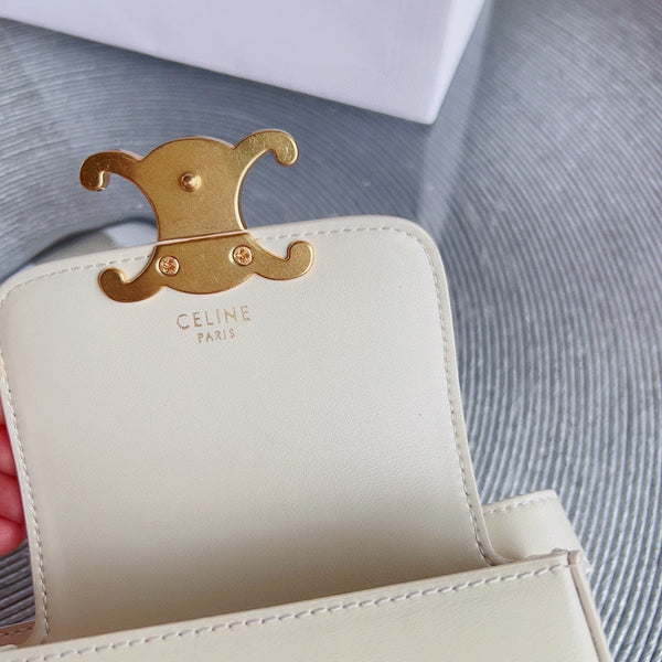 celin cream calfskin belt bag