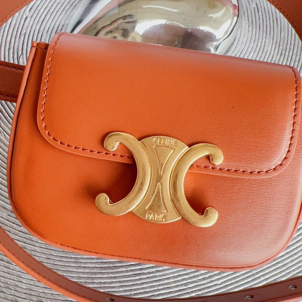 tan calfskin belt bag