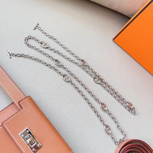 hm kelly belt 18mm with kelly pocket brown epsom silver hardware