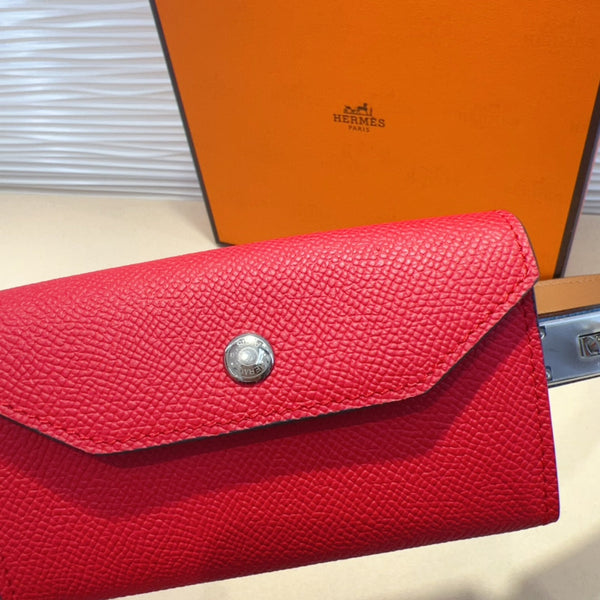 HM KELLY CHERRY RED POCKET 18MM BELT NAVY BLUE LEATHER SILVER HARDWARE