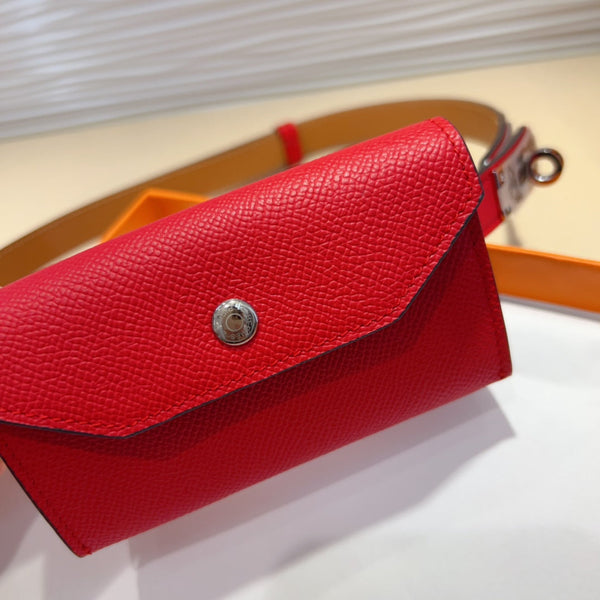 CINTURA HM KELLY ROSSO CILIEGIA DA TASCA 18 MM IN PELLE CON FERRAMENTA IN ARGENTO