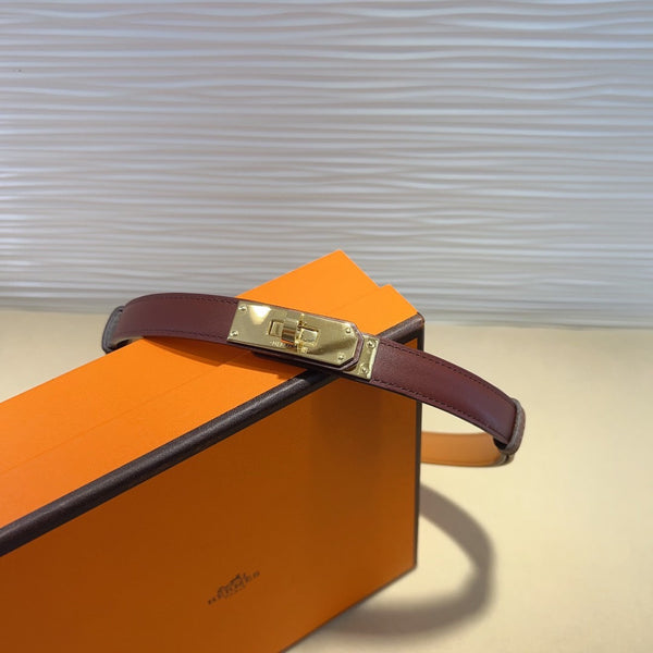 hm kelly belt 18mm burgundy calfskin gold buckle