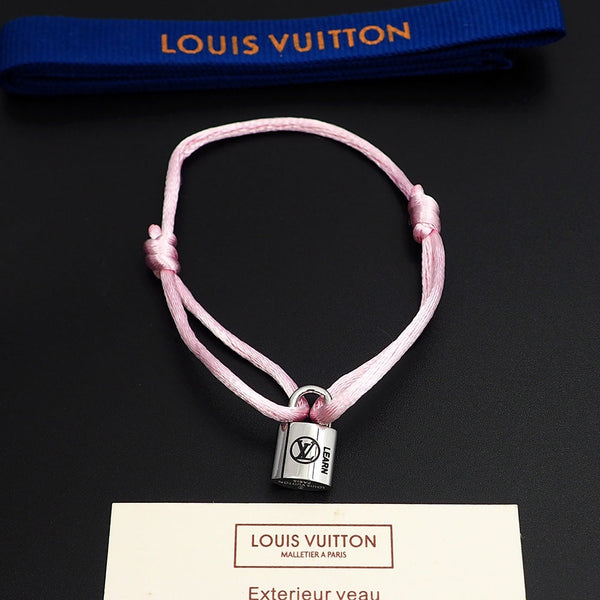 Silver Lockit Bracelet Pink