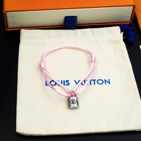 Silver Lockit Bracelet Pink