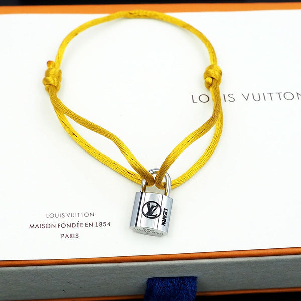 Silver Lockit Bracelet Dark Yellow