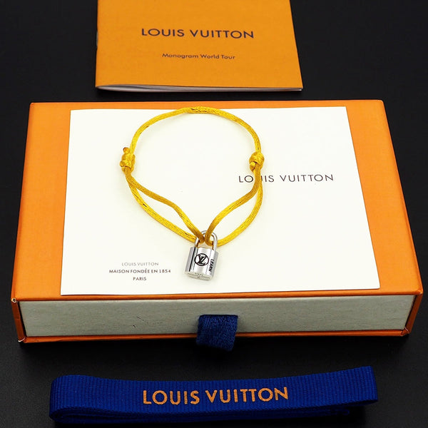 Silver Lockit Bracelet Dark Yellow