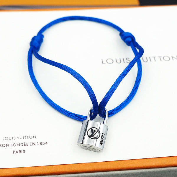 Silver Lockit Bracelet Blue