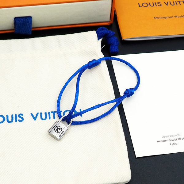 Silver Lockit Bracelet Blue