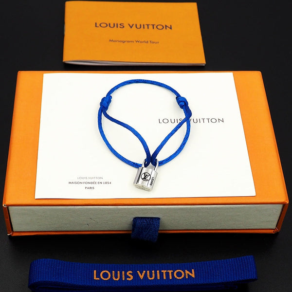 Silver Lockit Bracelet Blue
