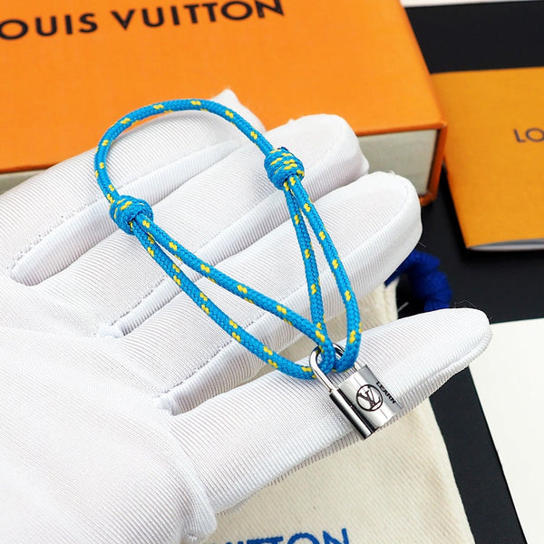 Silver Lockit Bracelet Polka Dot Blue