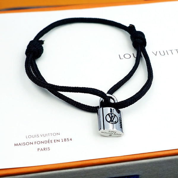 Silver Lockit Bracelet Black