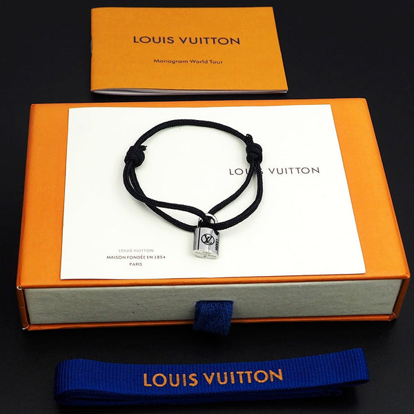 Silver Lockit Bracelet Black