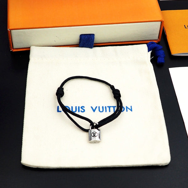 Silver Lockit Bracelet Black
