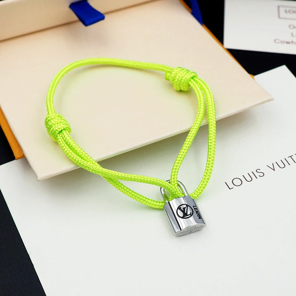 Silver Lockit Bracelet Lime