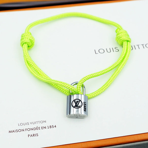 Silver Lockit Bracelet Lime