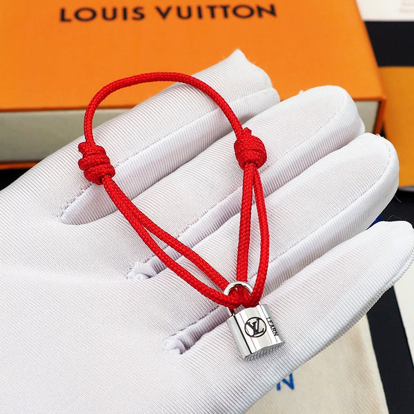 Silver Lockit Bracelet Red