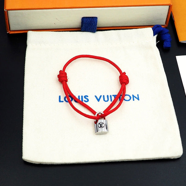 Silver Lockit Bracelet Red