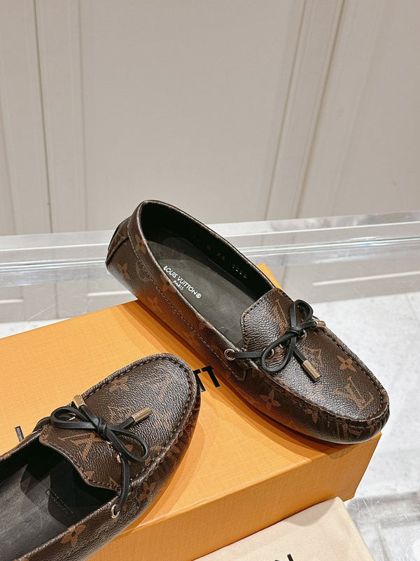 LV Gloria Loafer Brown Monogram Canvas 480735