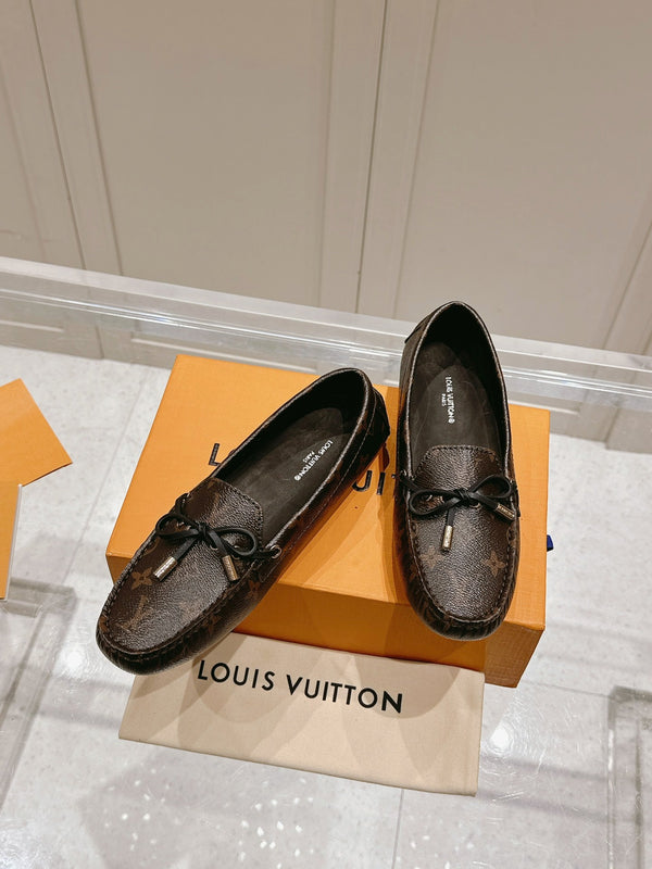 LV Gloria Loafer Brown Monogram Canvas 480735