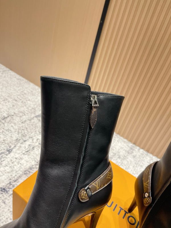 LV Legacy Ankle Boot 80mm Black Cowhide 480589