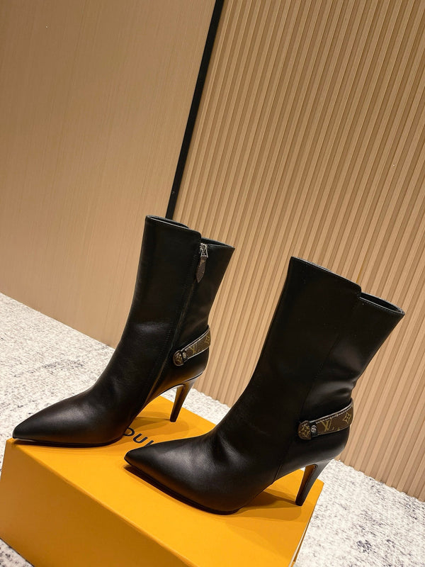 LV Legacy Ankle Boot 80mm Black Cowhide 480589