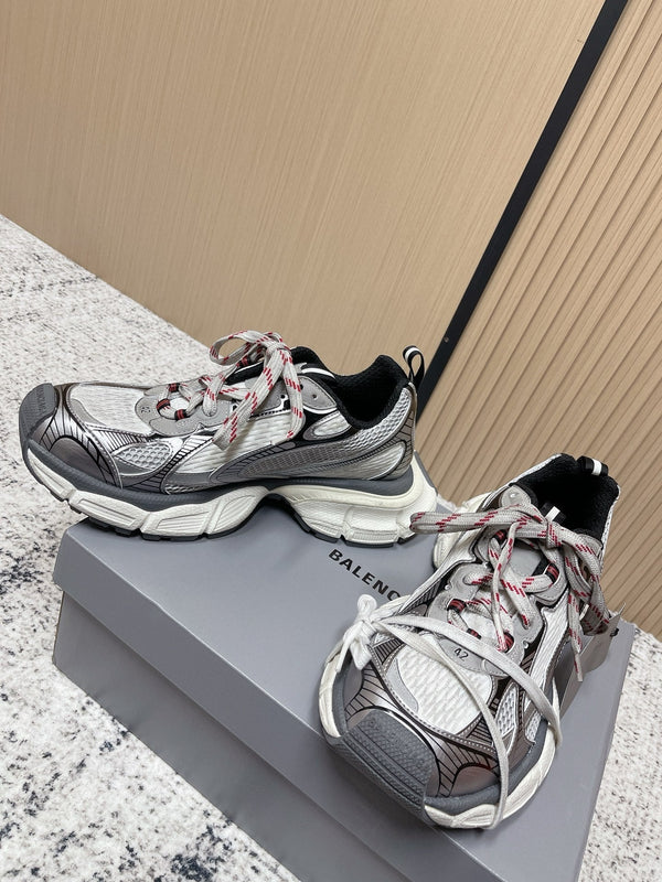 Balenciaga Sneaker Mesh Lace-up Black White Fabric 534178