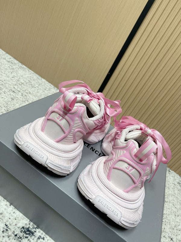 Balenciaga Sneaker Mesh Lace-up Light Pink Fabric 534184