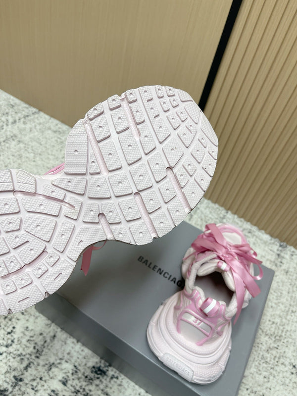 Balenciaga Sneaker Mesh Lace-up Light Pink Fabric 534184