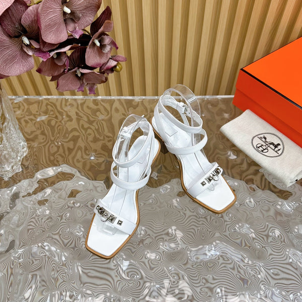 hm iveresse sandal 65 white calfskin