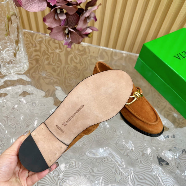 BV Astaire Loafer Gold Suede Ghw 925631