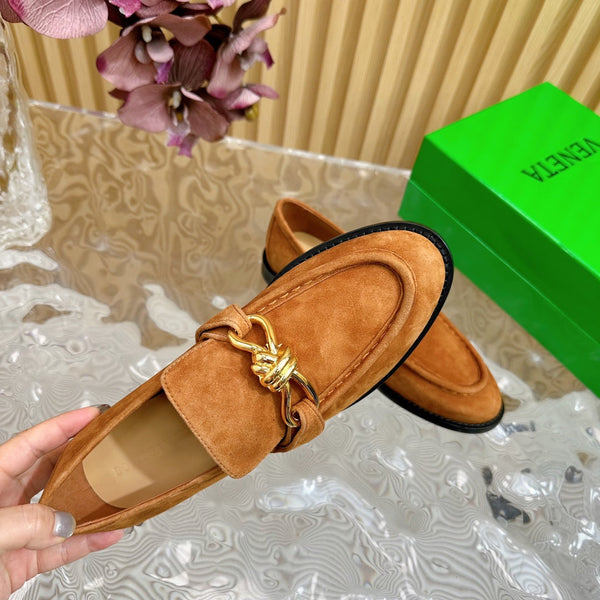 BV Astaire Loafer Gold Suede Ghw 925631