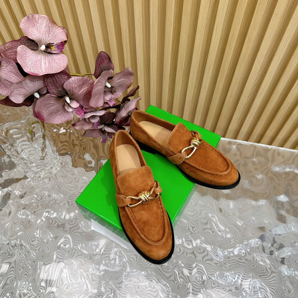 BV Astaire Loafer Gold Suede Ghw 925631