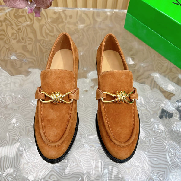 BV Astaire Loafer Gold Suede Ghw 925631