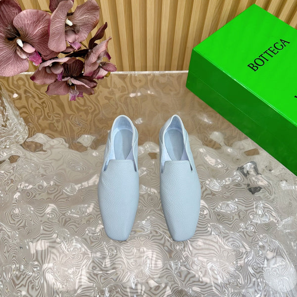 BV Grained Cloud Blue Calfskin Adamo Slippers 957403