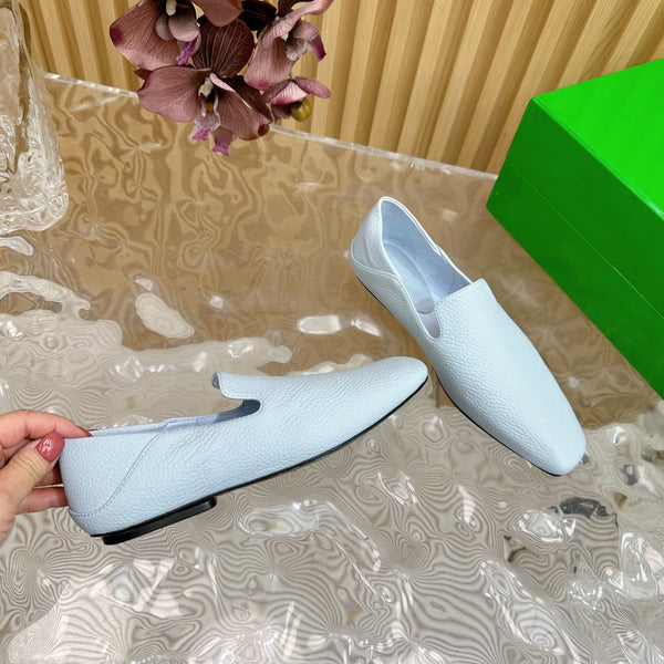 BV Grained Cloud Blue Calfskin Adamo Slippers 957403