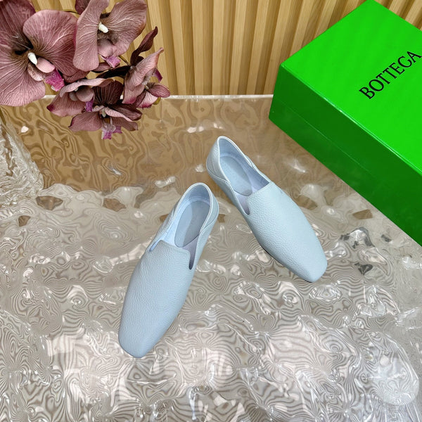 BV Grained Cloud Blue Calfskin Adamo Slippers 957403