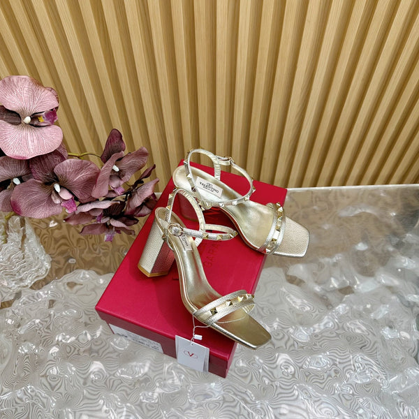 High Sandal 86mm In Silver Cowhide 102062