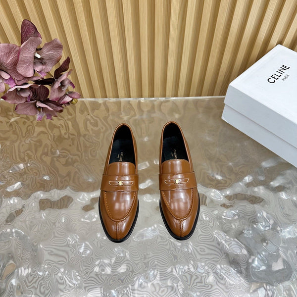 CELINE Loafers Brown Leather 285918